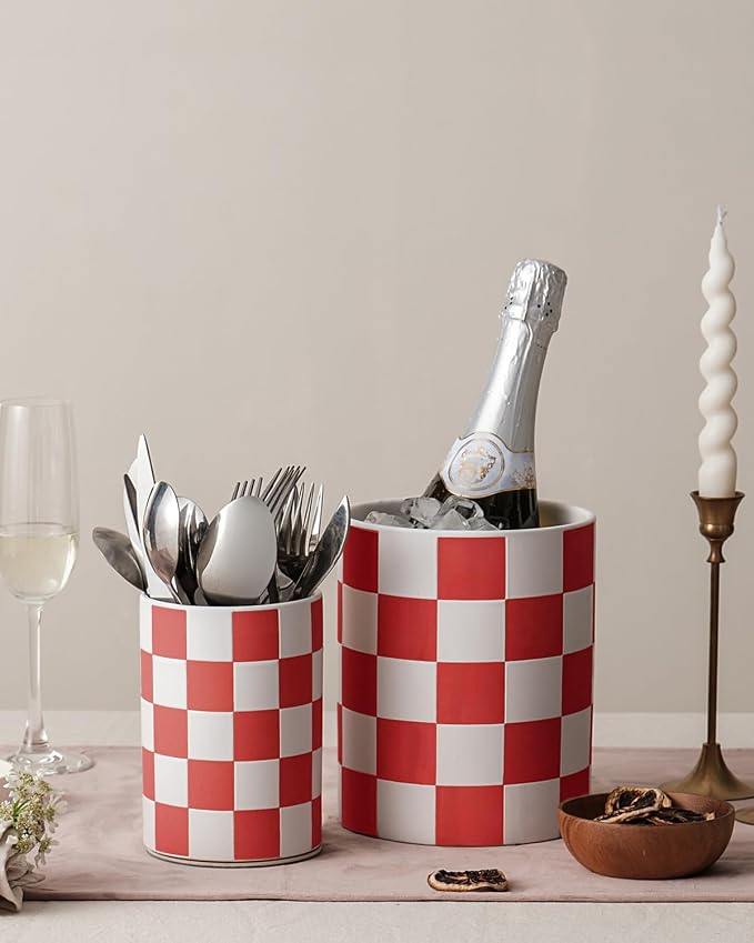 Utensil Holder，7.1"+5.8" Ceramic Kitchen Utensil - Image 6