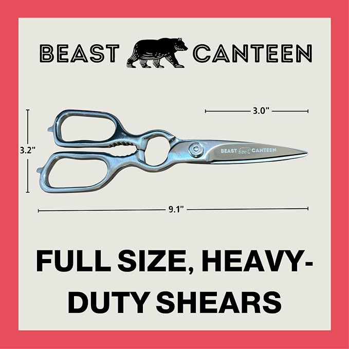 Heavy Duty Kitchen Scissors for Food — All Purpose Cooking Scissors, All - Image 8