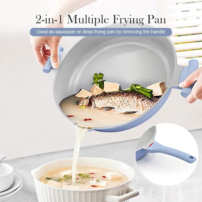 AIKENBBKK Ceramic Frying Pan Skillet Nonstick - Image 2
