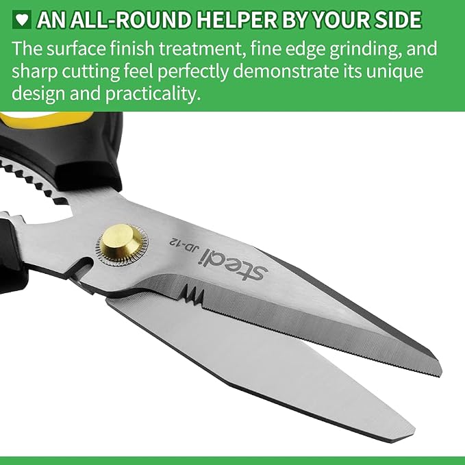 Stedi Scissors Heavy Duty 8-Inch, Sharp Stainless Steel Shears - Image 3