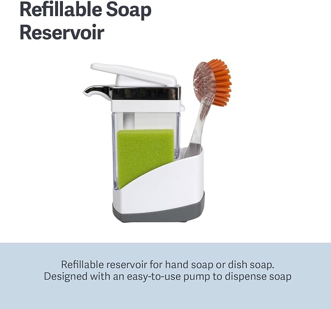 Casabella Sink Sider Solo Soap Pump and Sponge Caddy - Image 3