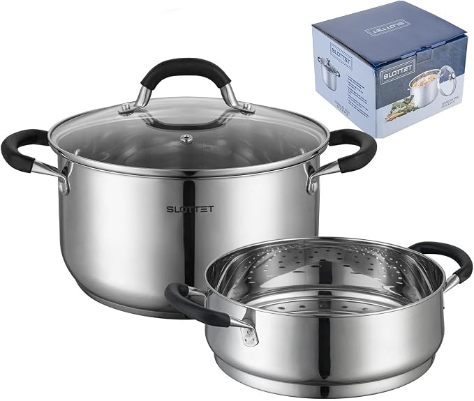 SLOTTET Stainless Steel 8 Quart Stock Pot by SLOTTET