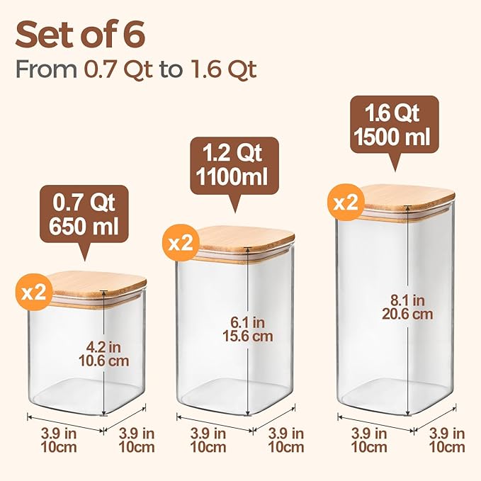 ComSaf Airtight Glass Storage Canister - Image 2