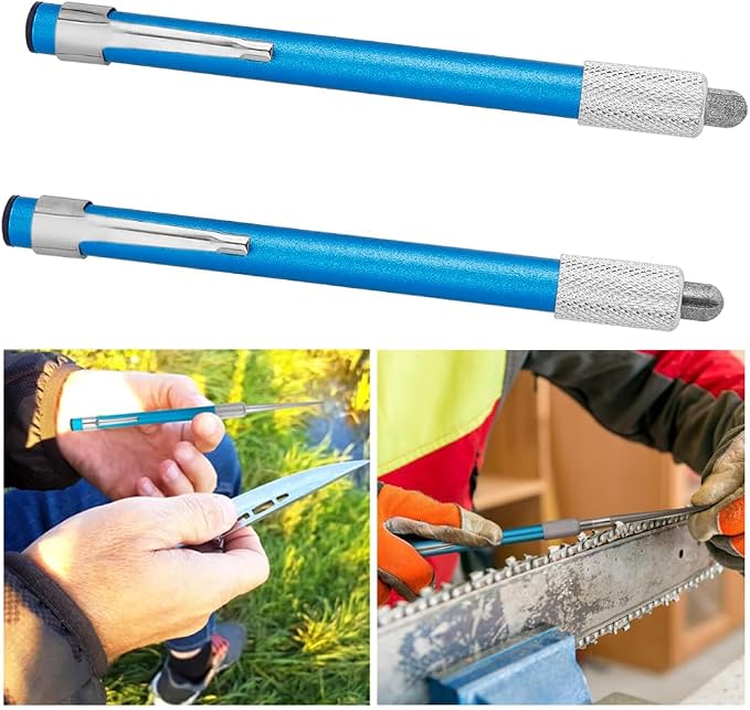 Wolfride 2Pcs Serrated Knife Sharpener, Retractable Diamond Sharpening Rod - Image 5