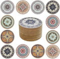 Cork Coasters for Drinks Absorbent Non Slip 12pcs 4 Inch Persian