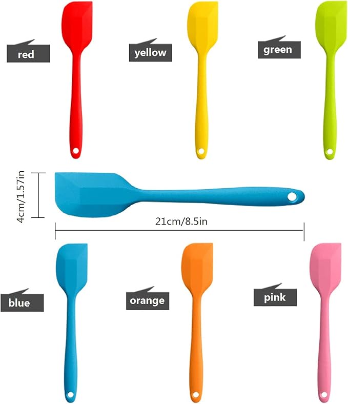 8 Pieces Silicone Spatulas, 8.5 inch Non-stick Spatulas - Image 3