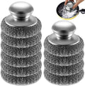 10Pcs Steel Wool Scrubber Set with 2Pcs Handles