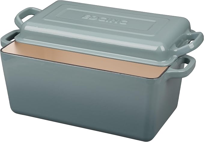 EDGING CASTING Enameled Cast Iron Dutch Oven, Oblong Bread Oven - Image 5