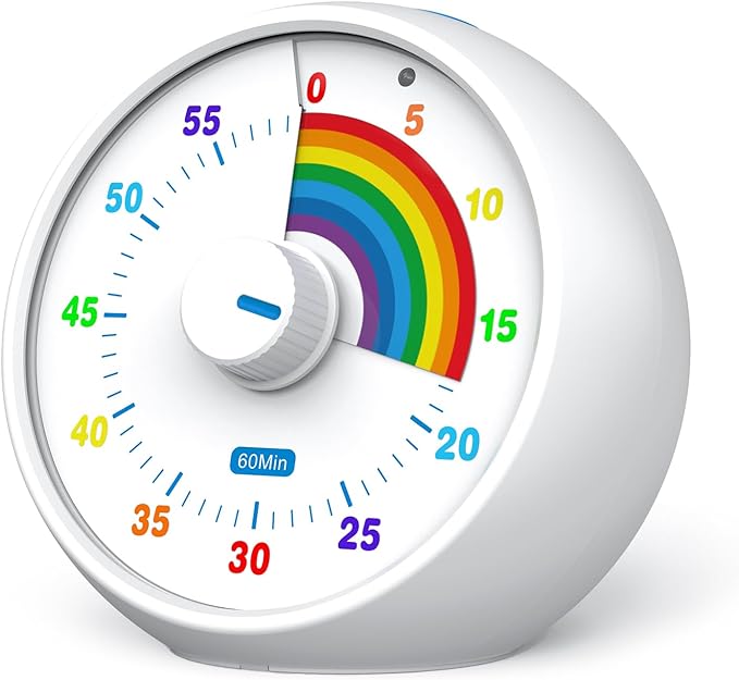 Visual Timer for Kids, 60-Minute Countdown for Classroom Office Kitchen by kieckysquirrel