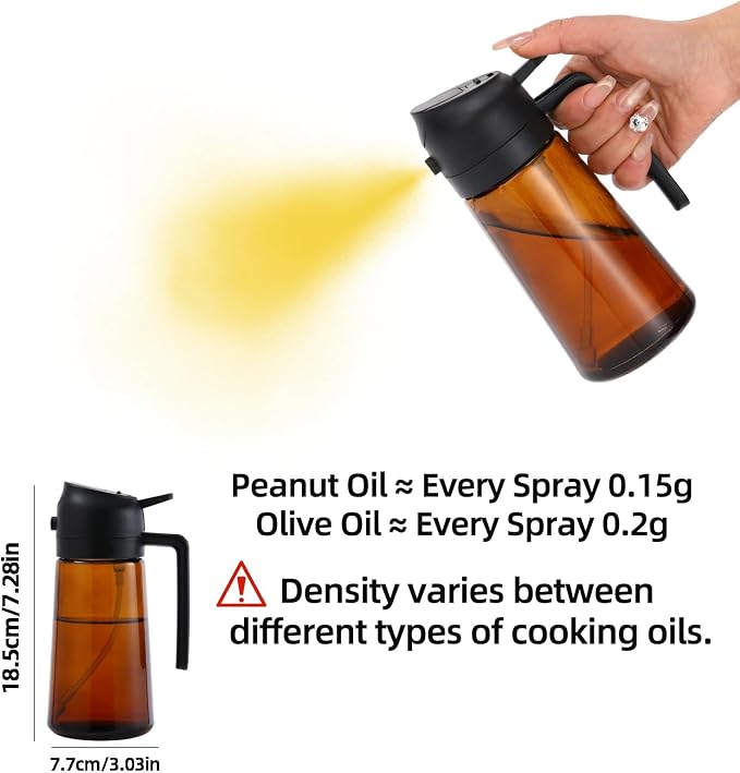 Aovdy 16oz/470ml Glass Oil Dispenser & Sprayer - Image 7