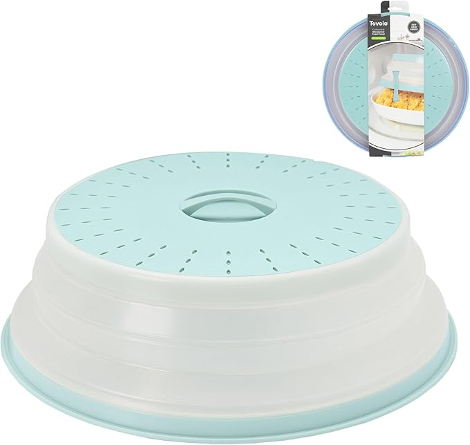 Tovolo Large Microwave Splatter Cover Blue Haze 13 inch Collapsible Silicone by Tovolo