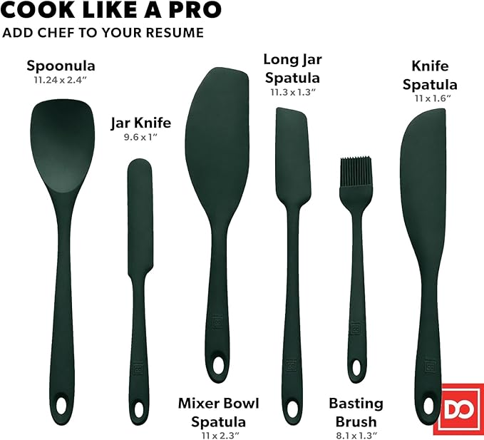 DI ORO 6-Piece Silicone Spatula Set - Image 3