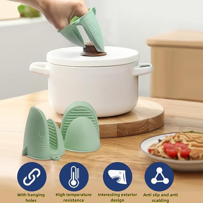 Mini Oven Gloves Silicone Heat Resistant Cooking Pinch Mitts Potholder - Image 2