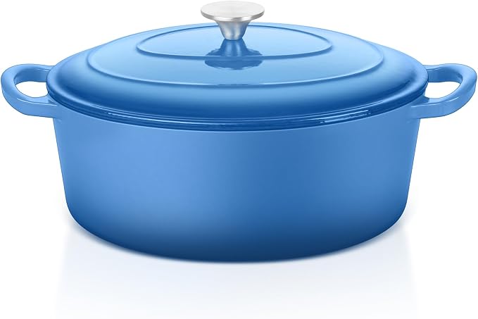 E-far 5QT Oval Dutch Oven Pot by E-far