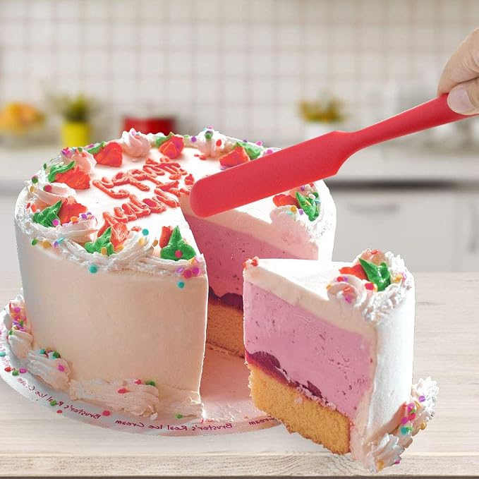 4pcs Silicone Spatula Set Heat Resistant Cake Cream Butter Spatulas Mixing - Image 7