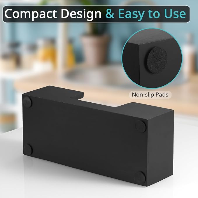 Paper Towel Dispenser Countertop, Wood Bathroom Paper Towel Holder, Countertop - Image 4