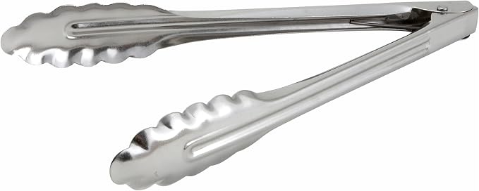 Winco Coiled Spring Medium Weight Stainless Steel Utility Tong by Winco