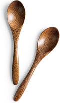 2 PCS Small Wooden Spoons, 5.8 Inch Honey Spoons by HEFILD
