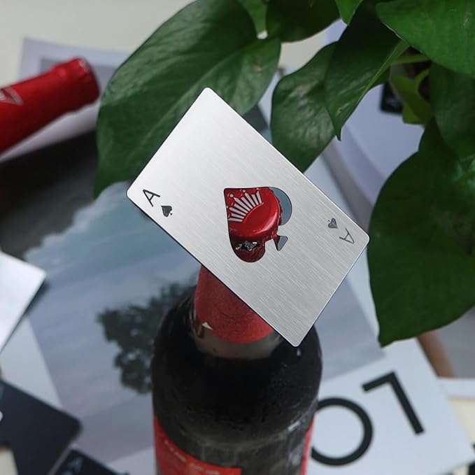 Ace of Spades Bottle Openers, Credit Card Size Stainless Steel Bottle Opener - Image 4