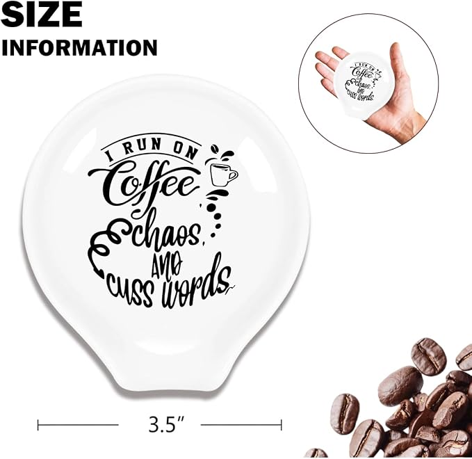 Funny Coffee Spoon Holder-Coffee Spoon Rest-Cafe Bar Station Accessories-I Run - Image 2