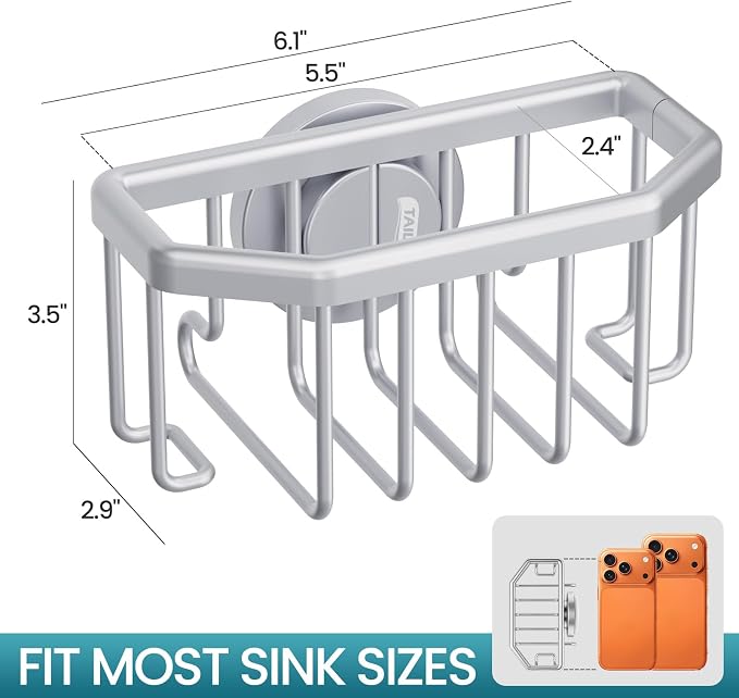 TAILI Sponge Holder for Kitchen Sink - Image 3