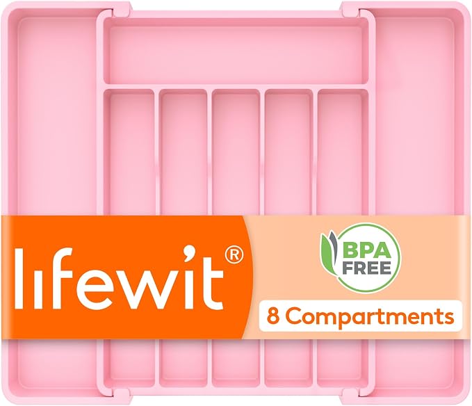 Lifewit Silverware Drawer Organizer, Expandable Utensil Tray by Lifewit