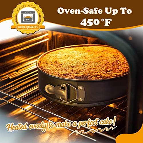 HIWARE 8 Inch Non-stick Springform Pan with Removable Bottom