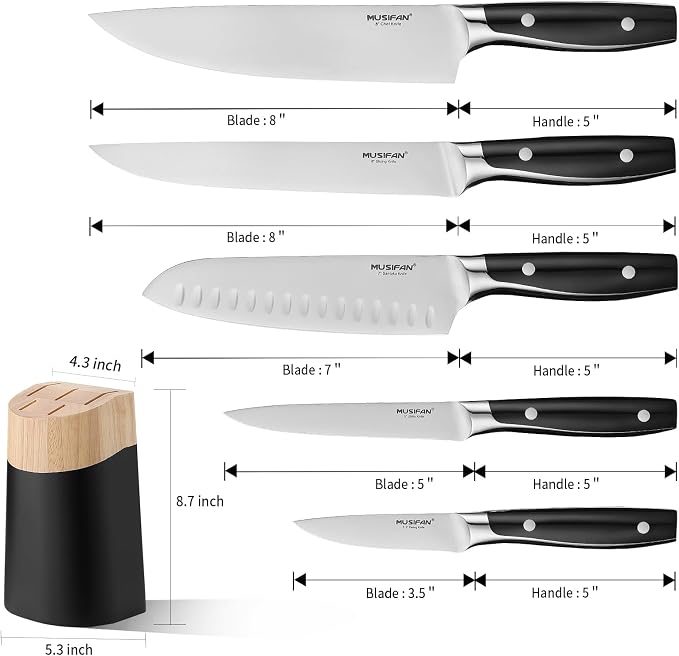 6-Piece Knife Block Sets，Stainless Steel Kitchen Knife Set - Image 3