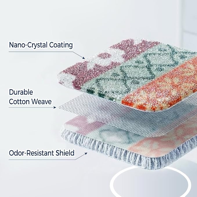 Amarelle GEN II Dish Washing Scrubbers, Made in Green Kitchen Scrubbers - Image 3