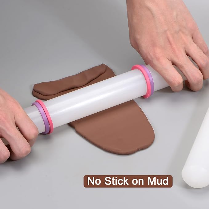 HARFINGTON Fondant Rolling Pin PP 50cm x 2.5cm Non Stick - Image 5