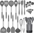 Silicone Cooking Utensil Set, Fungun Non-stick Kitchen Utensil 24 Pcs Cooking by Home
