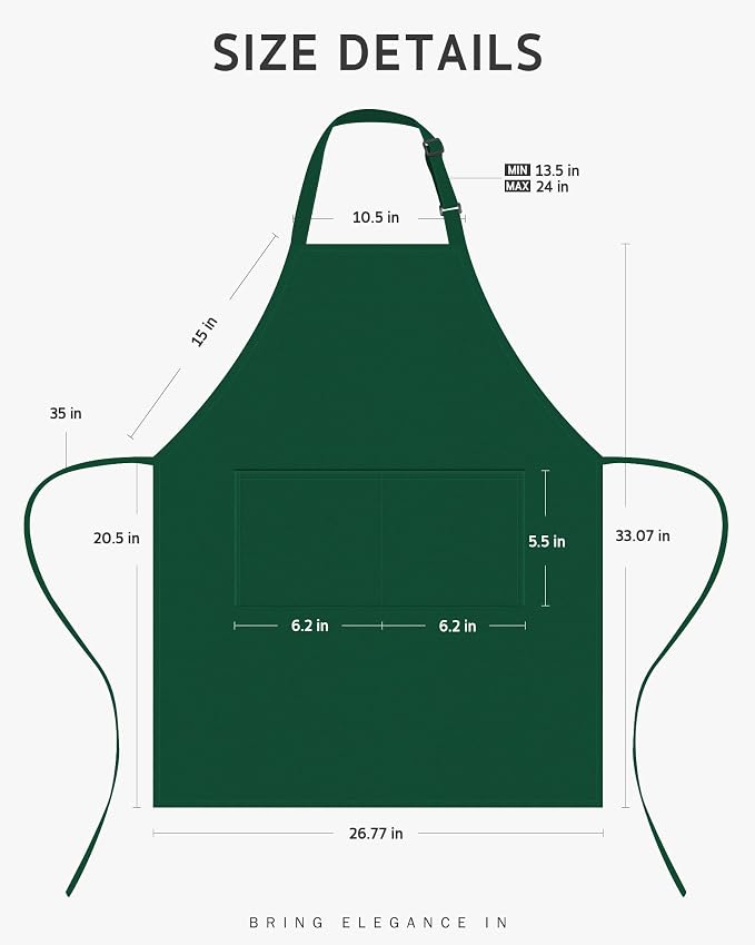 Syntus Chef Apron for Men Women Kitchen Cooking Apron - Image 2