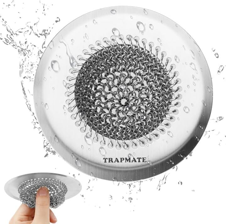 TRAPMATE Kitchen Sink Drain Strainer, 4.4-Inch