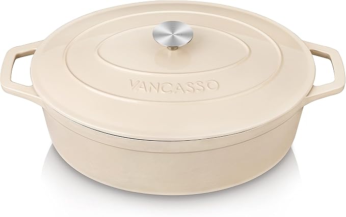 vancasso Enameled Cast Iron Dutch Oven, 9.3 Quart Dutch Oven Pot by vancasso