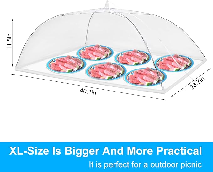 Anpro Food Covers for Outdoors, Pop-Up Mesh Food Tents, Collapsible Reusable - Image 2
