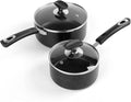 Nonstick Saucepan Set with Lid, Non Stick 1.5QT & 2.5QT Sauce Pan Set with by HooJay
