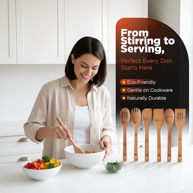 Riveira Dark Bamboo Wooden Spoons - Image 6