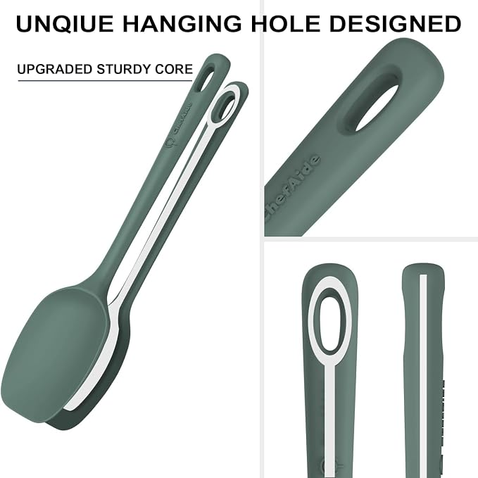 ChefAide 5 Pieces Silicone Spatula Set, Food Grade Rubber Spatula, Upgrade - Image 3