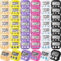 Macarrie 48 Pcs Digital Kitchen Timer Bulk Small Magnetic Backing