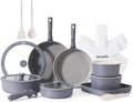 SENSARTE 24 Piece Ceramic Pots and Pans Set, Nonstick Detachable Handle Cookware by SENSARTE