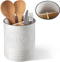 DOWAN 3 Compartment Kitchen Utensil Holder, 7.2″ Extra-Large Ceramic Stable by DOWAN