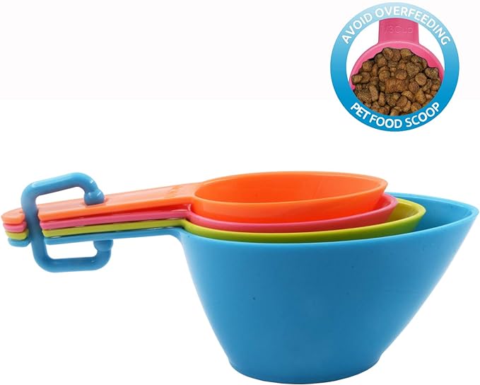 HINMAY Pet Food Scoops Plastic Measuring Cups Set - Image 4