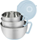 Rorence Stainless Steel Mixing Bowls Set: Non-Slip Silicone Bottom Kitchen Bowls by Rorence