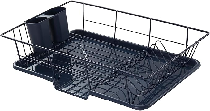 Sweet Home Collection Space-Saving 3-Piece Dish Drainer Rack Set: Efficient by SweetHomeCollection