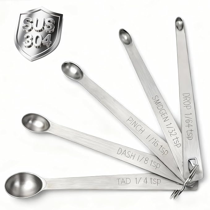 Mini Measuring Spoons Set, 18/8 Stainless Steel Teaspoon by BERYLER