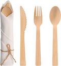 Pre Rolled Napkin and Bamboo Cutlery Set by Aowutus