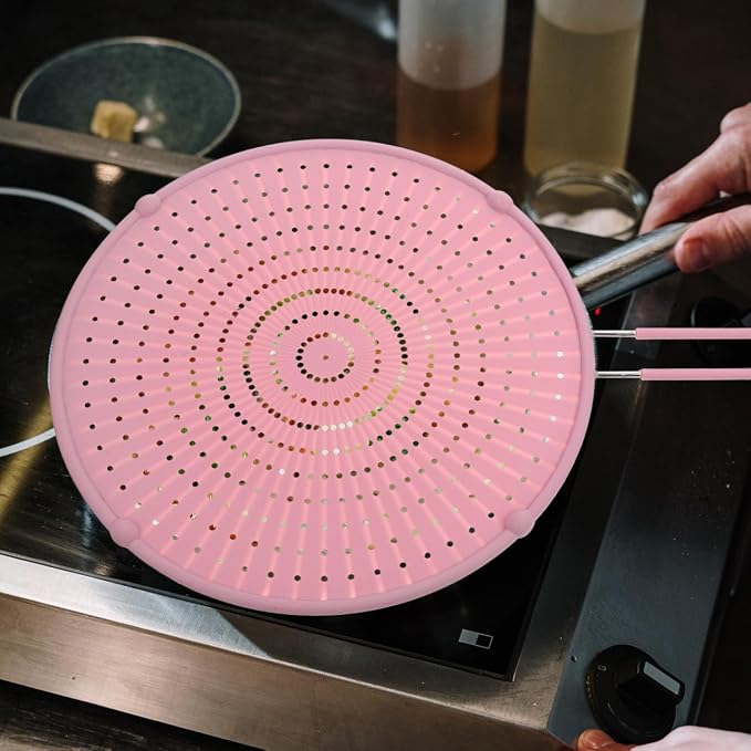 ABOOFAN 1pc Splatter Screen for 10-12'' Frying Pan, Silicone Splatter Guard - Image 6
