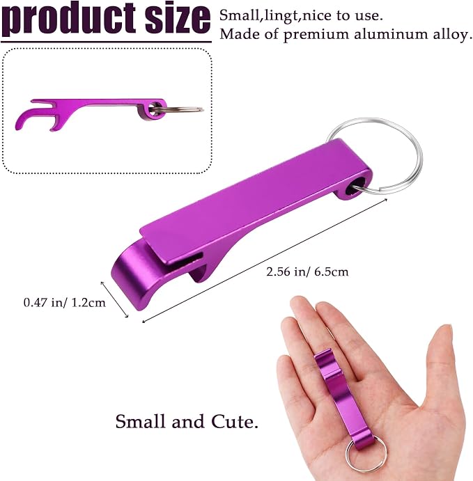 KTOJOY 7 Pack Colorful Beer Bottle Openers, Premium Metal Keychain Bottle Opener - Image 2