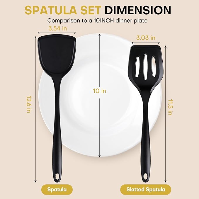 3 Pieces Silicone Spatula, Pacifier-Grade Silicone Spatulas Set Heat Resistant - Image 2