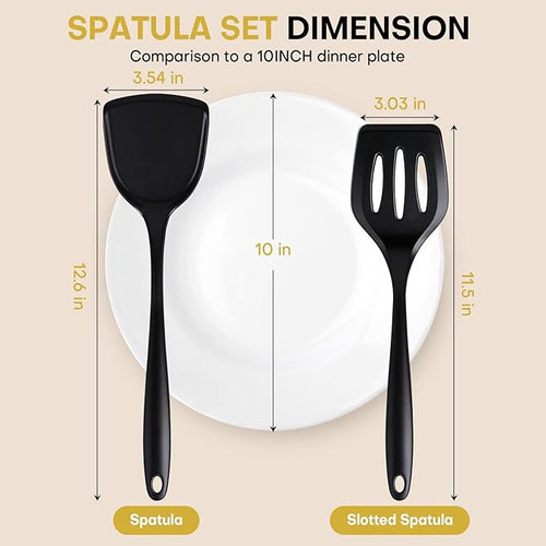 3 Pieces Silicone Spatula, Pacifier-Grade Silicone Spatulas Set Heat Resistant - Image 2